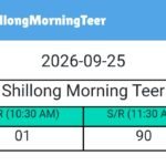 shillong morning teer result